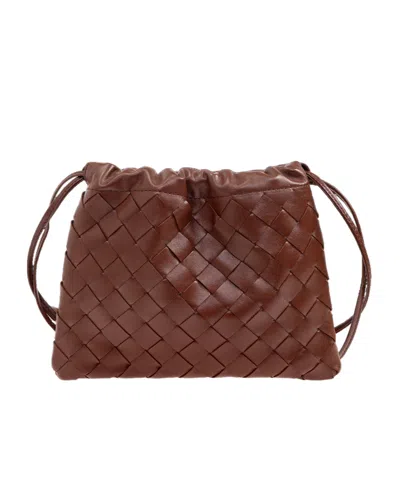 Bottega Veneta Drawstring Shoulder Bag In Red