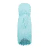 Bottega Veneta Sky Blue Fringed Midi Dress