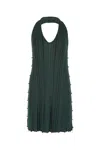 Bottega Veneta Women Bottle Green Polyester Blend Mini Dress In Green