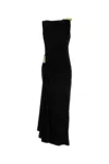 Bottega Veneta Womens Signature Metal-drop Viscose Jersey Maxi Dress Black In Black