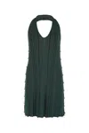 Bottega Veneta Women Bottle Green Polyester Blend Mini Dress In Green
