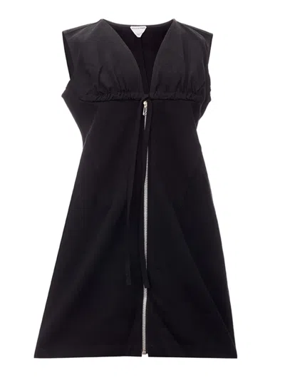 Bottega Veneta Elegant Black Viscose Dress Essentials In Nero
