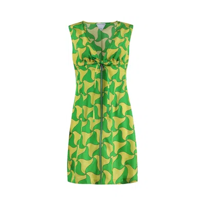 Pre-owned Bottega Veneta Dress 'parakeet/kiwi' | Green | Women's Size 38