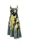 Bottega Veneta Embroidered Jacquard Dress With Open Back In Printed