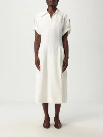 Bottega Veneta Dress Woman White In Multi