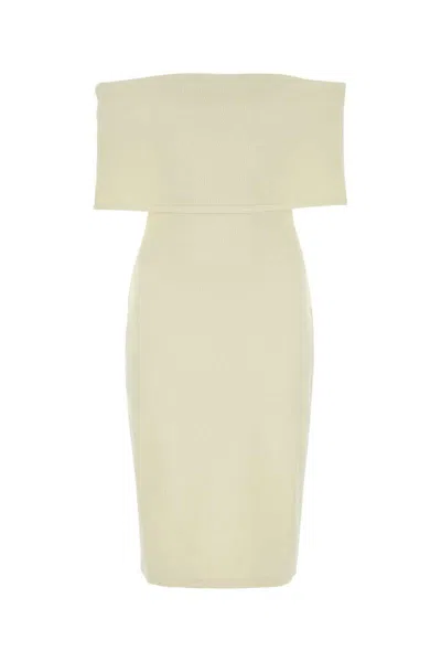 Bottega Veneta Crema Tech Nylon Dress In Yellow