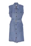 Shop Bottega Veneta Dresses In Blue