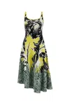 Bottega Veneta Embroidered Jacquard Dress With Open Back In Printed