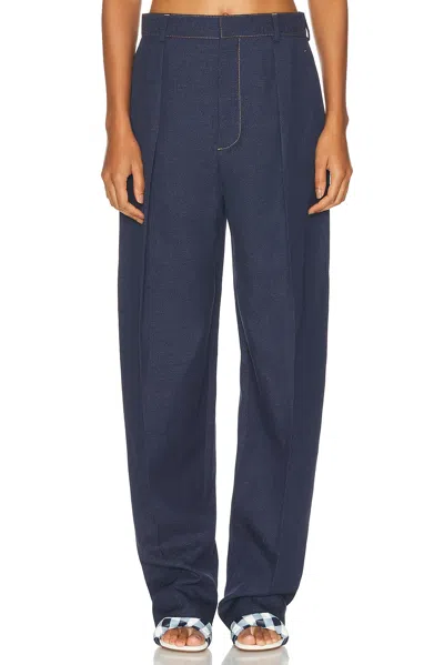 Bottega Veneta Drill Trouser In Blue