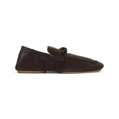 Bottega Veneta Driver With Knot Loafers In Black
