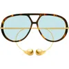 Bottega Veneta Embellished Aviator-style Tortoiseshell Recycled-acetate And Gold-tone Sunglasses In Havana
