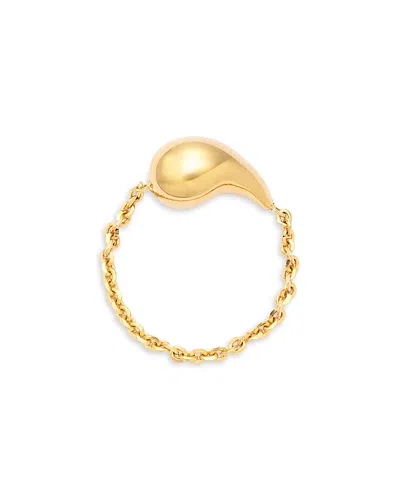 Bottega Veneta Drop Chain Ring In Gold