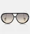 Bottega Veneta Eyewear Pilot Frame Sunglasses