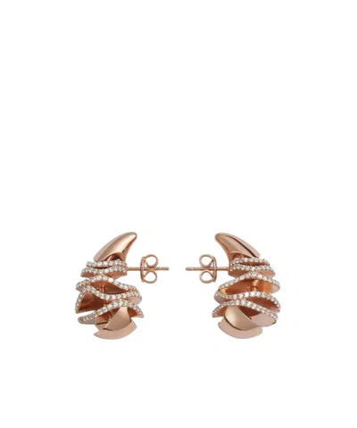 Bottega Veneta Drop Earrings In Neutral