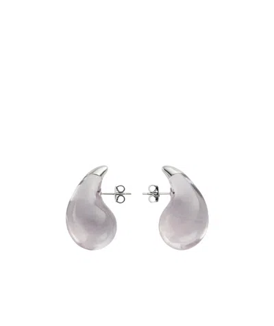 Bottega Veneta Drop Earrings In Silver