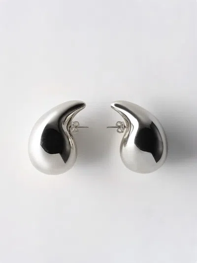 Bottega Veneta Drop Earrings In 925 Silver In Metallic