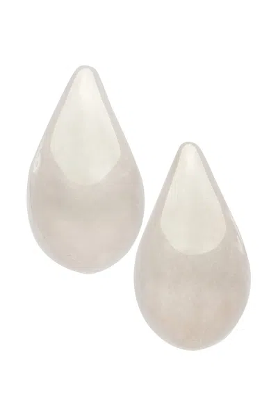 Pre-owned Bottega Veneta Drop Earrings In Silver