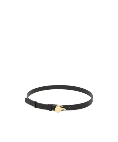 Bottega Veneta Drop Fondente Belt In Black