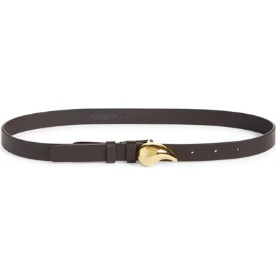 Bottega Veneta Drop Leather Belt In Brown
