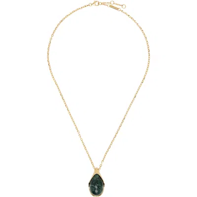 Bottega Veneta Drop Marble Pendant Necklace In Gold