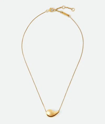 Bottega Veneta Drop Pendant Necklace In Gold