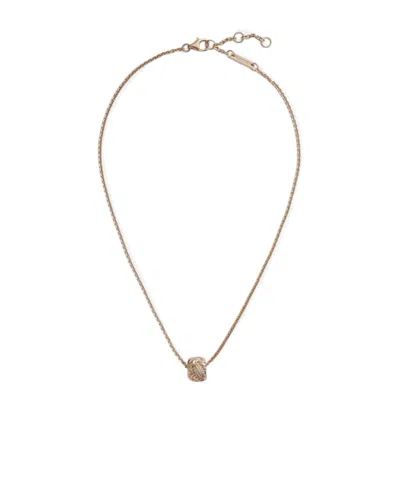 Bottega Veneta Drop Pendant Necklace In Gold