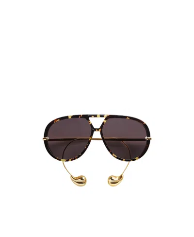 Bottega Veneta Drop Pilot-frame Sunglasses In Havana