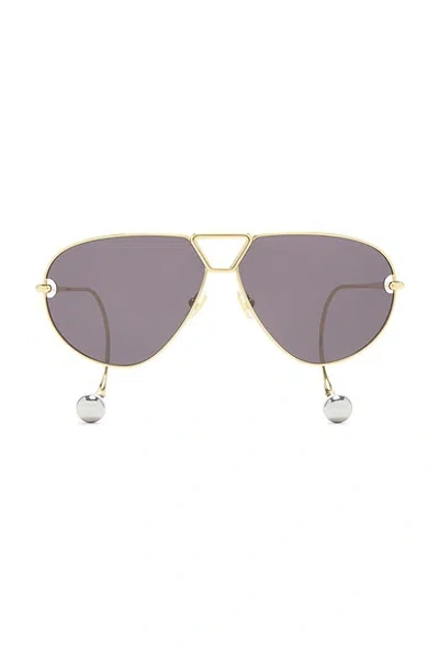 Bottega Veneta Drop Aviator Sunglasses In Purple