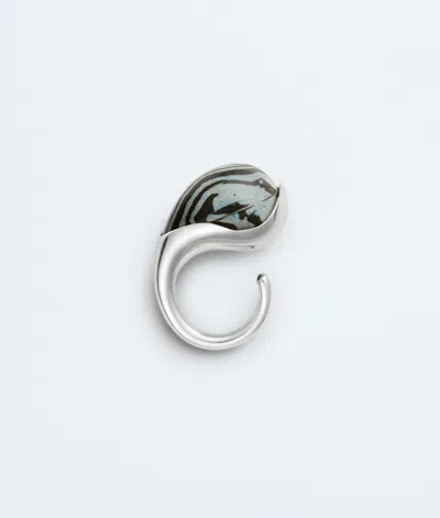 Bottega Veneta Bottega  Veneta Drop Ring In Glacial/black