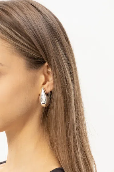 Bottega Veneta Drop-shaped Earrings In Silver
