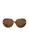 Bottega Veneta Drop Sunglasses In Brown