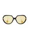 Bottega Veneta Drop Sunglasses In Black