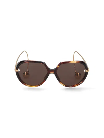 Bottega Veneta 'drop' Sunglasses In Brown