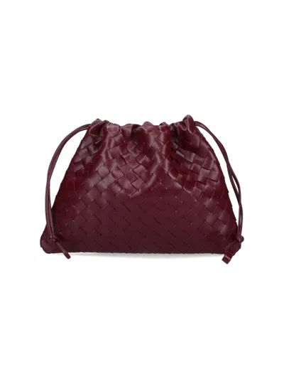 Bottega Veneta "dustbag" Clutch In Red