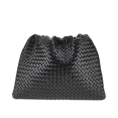 Bottega Veneta 'dustbag Handle' Nappa Leather Bag In Black