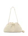Bottega Veneta Dustbag Intrecciato Leather Shoulder Bag In White