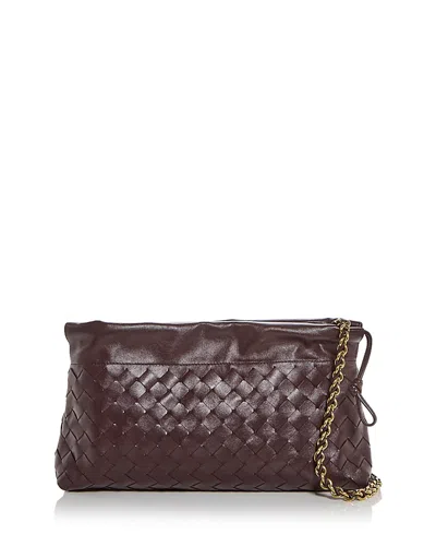 Bottega Veneta Dustbag Notte Intrecciato Leather Shoulder Bag In Orange