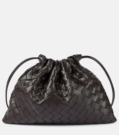 Bottega Veneta Dustbag Small Leather Clutch In Brown
