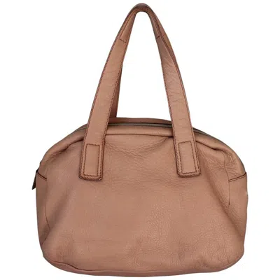 Pre-owned Bottega Veneta Dustry Rose Lambskin Small Shoulder Bag W/ Suede Lining In Red