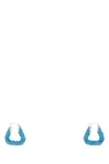 Bottega Veneta Triangular Twist Hoop Earrings In Blue
