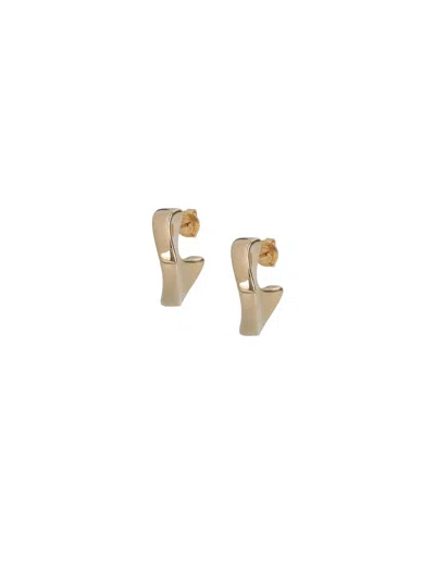Bottega Veneta Earrings "fin" In Gold