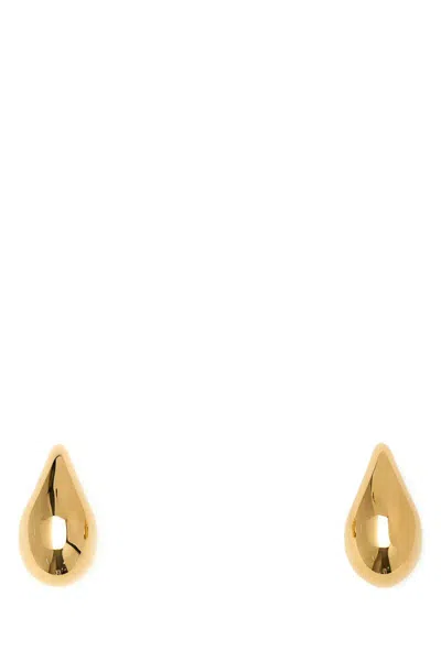 Bottega Veneta Curved Gold Drop Earrings Small