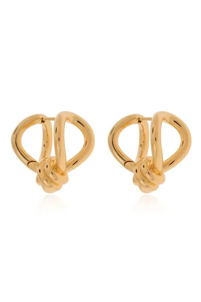 Bottega Veneta Earrings Gold F Stg Silver In Yellow