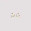 Bottega Veneta Intertwined Brass Hoop Earrings With Decorative Knot