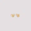 Bottega Veneta Heart-shaped Sterling Silver Earrings With Polished Finish