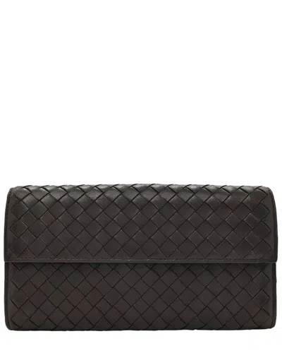 Bottega Veneta Ebano Intrecciato Leather Continental Flap Wallet (authentic  Pre-loved) In Brown