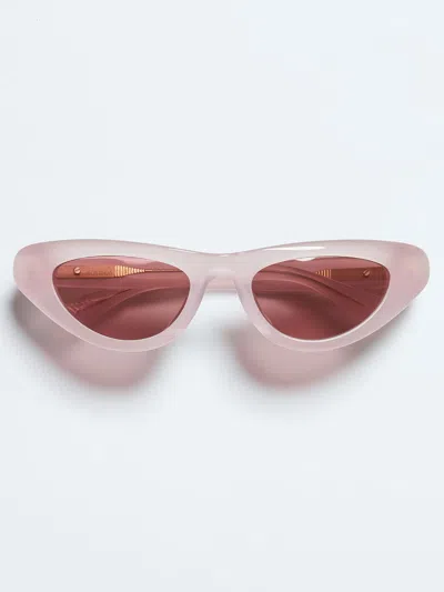 Bottega Veneta Edgy Cat-eye Recycled-acetate Sunglasses In Neutral