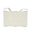 Bottega Veneta Small Cassette Crossbody Bag In White