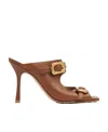 Bottega Veneta Brown Stretch Buckle Mule In Brown