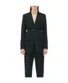 Bottega Veneta Elastic Grain Fabric Belt Suit Jacket In Black